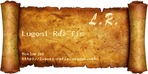 Lugosi Ráfis névjegykártya